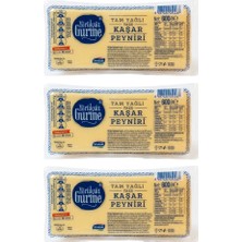 Gurme Tam Yağlı Taze  Kaşar Peyniri 600 gr  3 Lüpaket