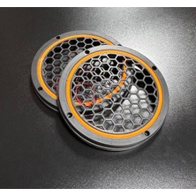 20CM Turuncu Neon Işıklı Hoparlör ve Midrange Kapağı 1 Takım (2 Adet)