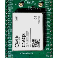 Cavli Wireless Cavli C16QS Lte Cat 1bis Hücresel Haberleşme Modülü - Breakout Board (Gnss)