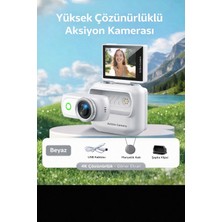 Azurtech Mini 4K Aksiyon Kamera | Manyetik Klipsli, Wifi Destekli, Döner Ekranlı Spor Kamerası (G18)