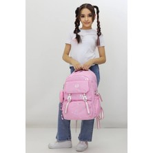 Probag Pudra Pembe Çocuk Okul Çantası Parlak Desenli Ilkokul Sırt Çantası
