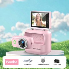 Azurtech Mini 4K Aksiyon Kamera | Manyetik Klipsli, Wifi Destekli, Döner Ekranlı Spor Kamerası (G18)