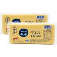 Gurme Tam Yağlı Taze  Kaşar Peyniri 1000 gr 2 Li Paket