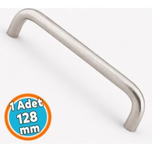 Nzb Saten Renk Mobilya Mutfak Çekmece Dolap Kapak Kulbu Kulpu Kulpları Metal (128 mm - 12.8 Cm)