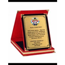 Kişiye Özel Plaket - Kişiye Özel Kadife Plaket - Mezuniyet Plaketi - Büyük Boy Plaket ( 16 x 21 )