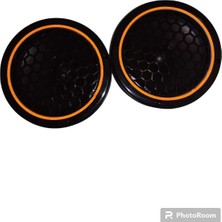 20CM Turuncu Neon Işıklı Hoparlör ve Midrange Kapağı 2'li Takım