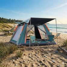 OBA ÇADIR Tam Otomatik Tenteli 4 Kişilik Kamp Çadırı 215X215X155 cm