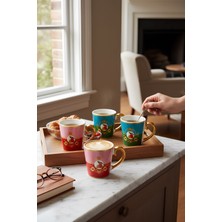 Yumuk Shop 4 Lü Soho Bird Narlı Seri Pink Green Kupa Seti