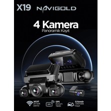 X19 Çoklu Kamera Seti - 4k+2k+2k+2k, 360° Kaydı, Mobil Uygulama ile Kullanım