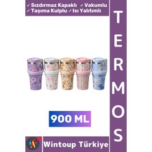 Wintoup #termos Kamp Outdoor Piknik Sızdırmaz Kapaklı Isı Yalıtımlı Taşıma Kulplu Vakumlu Termos 900 ml