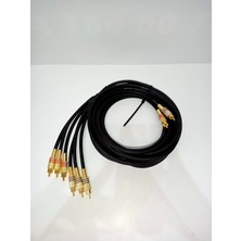 El Yapımı 100% Bakır Amfi Rca Kablosu, 5 Metre, 2 Giriş 6 Çıkış