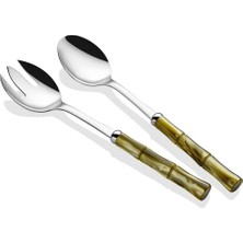 Rivadossi Sandro Bamboo Zeytin Yeşili Salata Servis Seti