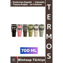 Wintoup #termos Kamp Outdoor Piknik Sızdırmaz Kapak Isı Yalıtımlı Taşıma Kulplu Vakumlu Mug Termos 700 ml