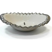 Roy King Sofia Silver Oval Salata Kase 33CMX21CMX7CM