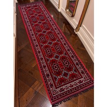 Zeora Home Afgan Desenli Makine Dokuma Kilim Etnik Otantik Anadolu Saçaklı Koridor Antre Vintage Ince Halı