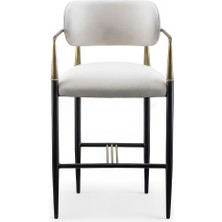 Gazzini Furniture Elegance Kolçaklı Metal Bar Sandalyesi