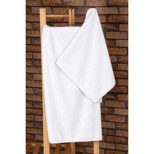 Mira Home 2 Parça %100 Pamuklu Soft Lüx Banyo Havlu Seti Beyaz