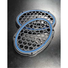 Oval 6x9 Mavi Neon Işıklı Hoparlör ve Midrange Kapağı, Vidalanabilir, 2 Adet