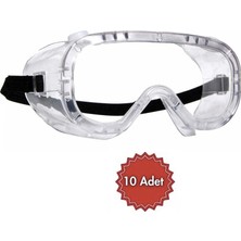 10 Adet Google Af Buğulanmaz Koruma Gözlüğü Starline G-033A-C