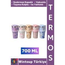 Wintoup #termos Kamp Outdoor Piknik Sızdırmaz Kapaklı Isı Yalıtımlı Taşıma Kulplu Vakumlu Termos 700 ml