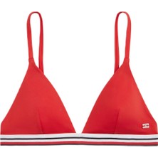 Tommy Hilfiger Kadın Kırmızı Üçgen Bikini Üstü UW0UW06350