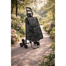 PremiumPort 3 Tekerlekli Pazar Arabası, Çıkarılabilir Çantalı, Dayanıklı Alüminyum