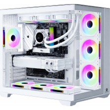 GM Game Master F7 Lite 7x Argb Fanlı Uzaktan Kumandalı Beyaz Gaming Akvaryum Kasa