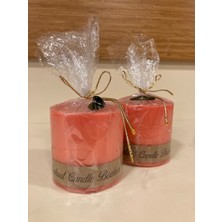 Plus Home Mum 2'li Silindir Model Renk Gül Kurusu Yükseklik 7 cm Çapı 7 cm