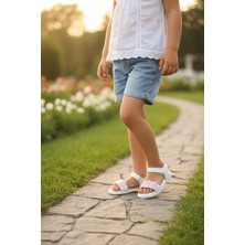 Pienn Kalp Detaylı Işıltılı Kız  Sandalet - Konforlu ve Ortopedik Tabanlı Yazlık