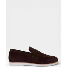 Liger Hakiki Süet Deri Hafif Loafer Erkek Ayakkabı  Kahverengi