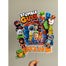 Neris Design Isme Özel Stumble Guys Pasta Üstü Süsü - Premium 3D Tasarım