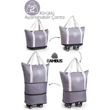 PremiumPort Genişleyebilen Çok Amaçlı Tekerlekli Market ve Alışveriş Arabası Çantası
