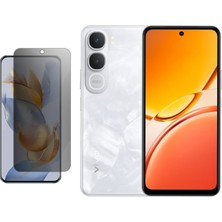 ECR MOBILE Vivo Y31 5g ile Uyumlu Mat Hayalet (Privacy) 9h Kırılmaz Nano Ekran Koruyucu