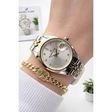 Daniel Klein 2 Yıl Garantili Çelik Kordon 30 mt Suya Dayanıklı Kadın Kol Saati+Bileklik DKK.10991-3