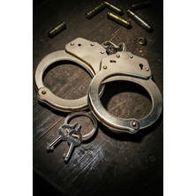 Keskin Adam Masolet Çift Anahtarlı Tamamı Çelik Polis Kelepçe