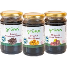 Grunn Organik Pekmez Tanışma Seti (Üzüm Pekmezi + Dut Pekmezi + Keçiboynuzu Pekmezi) 3 * 380 gr