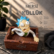 Mersi Shop Rick Figürlü Seramik Küllük – Dekoratif Karakter Tasarımlı Küllük