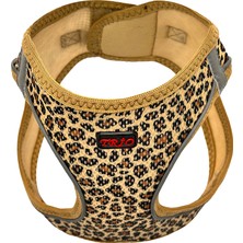 Lucky Paw Luckypaw Trio Air-Mesh Leopard Kedi ve Köpek Göğüs Tasması Kumaş Materyal ile Ayarlanabilir Konforlu Kullanım