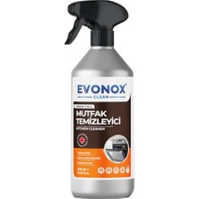 Nuvvo Evonox Clean Ultra Güçlü Mutfak Yüzey Temizleyici ve Yağ Sökücü - Limon Kokulu Sprey 750 ml