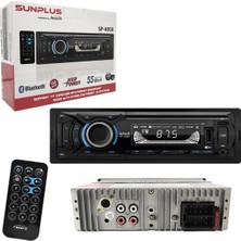 Sunplus Yüksek Güçlü 4X55W Çift USB Bluetooth Oto Teyp, Radyo ve Ses Sistemi