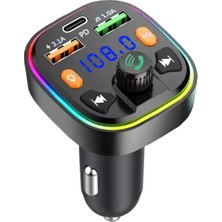 Bluetooth Araç Kiti, Fm Transmitter, USB Type-C, Sd Kart, Mp3, Pd, Çakmaklık