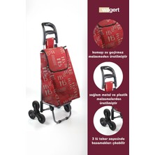 PremiumPort Su Geçirmez 3 Tekerlekli Lüks Pazar Arabası, Şık ve Pratik Kullanım