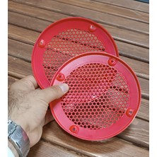 13CM Hoparlör ve Midrange Koruma Kapağı Kırmızı Plastik 2’li Takım