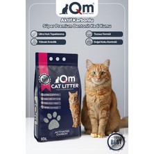 Qm Aktif Karbonlu Süper Premium Bentonit Kedi Kumu 10 L