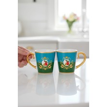 Yumuk Shop 2 Li Soho Bird Green Narlı Seri Kupa Seti 200 ml