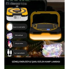 lstri Kamp Karavan Renkli Işık Dizileriyle Akıllı Uzaktan Kumandalı Çadır Lambası Feneri