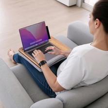 Uray Home -LS014 Minderli Laptop Sehpası (Meşe Gri)