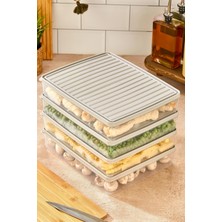 Uray Home Saklama Kabı Seti 4’lü 2.5l (Toplam 10L) | Hava Geçirmez | Dondurucu Uyumlu