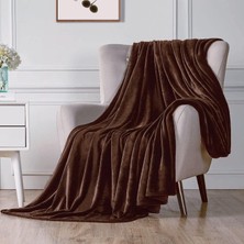Emdeco Bahçe Hortumu Aksesuar Kiti, 280GSM Süper Yumuşak Yatak Battaniyesi, Peluş Rahat Hafif Flanel Battaniye, Yatak, Koltuk, Seyahat, Kamp Için (Koyu Kahverengi, 150X200CM)
