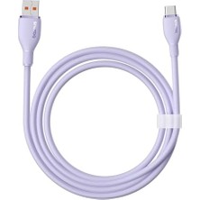 Uray Home Pudding Hızlı Şarj Özellikli Type-C Kablo 100W, 1.2 Metre, Mor